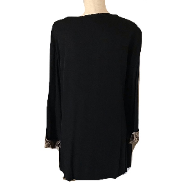 J.W Treci 1Pc Snake Skin Print Blouse - Picture 2 of 8